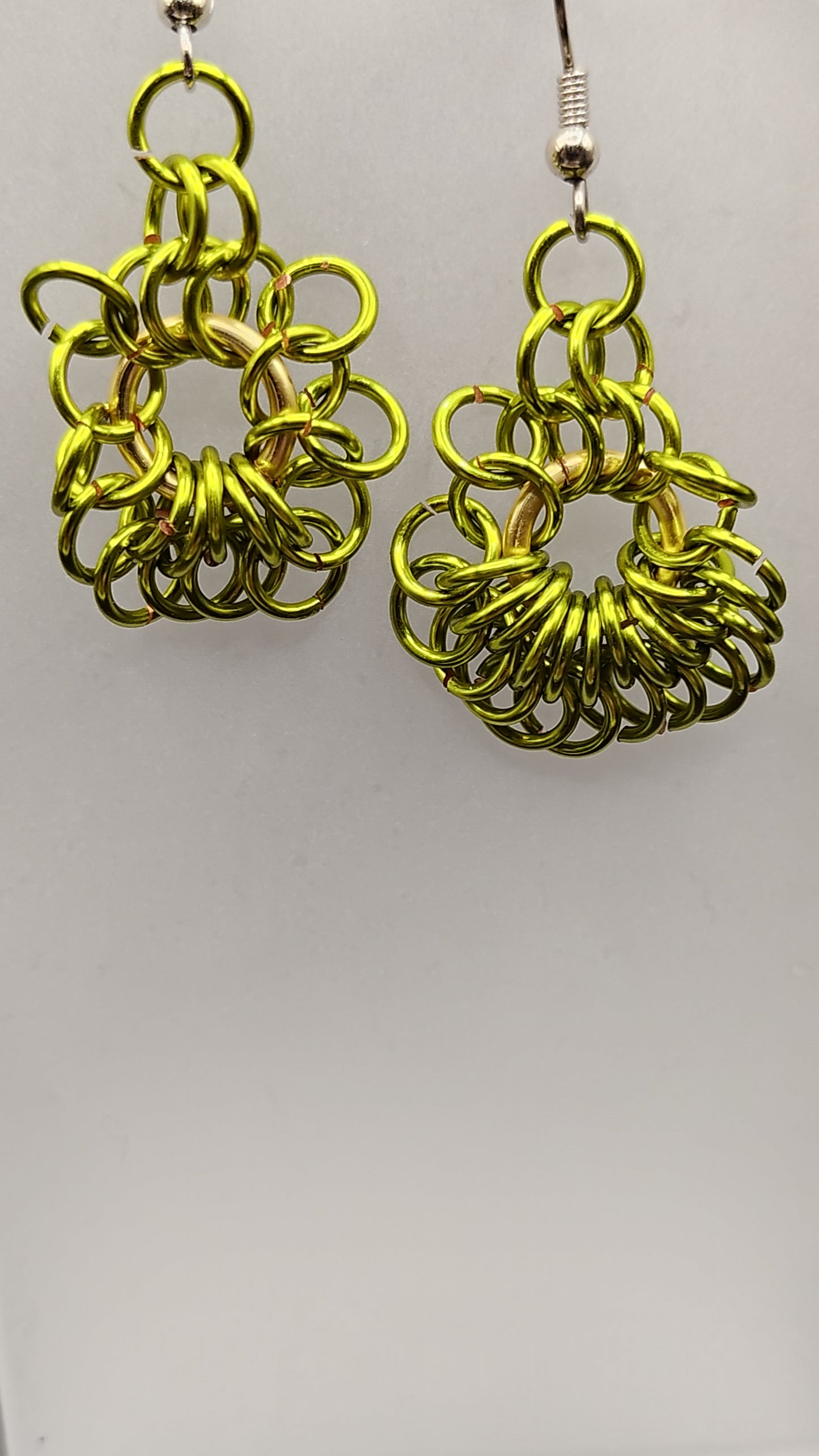Circle Chainmail Weave Earrings
