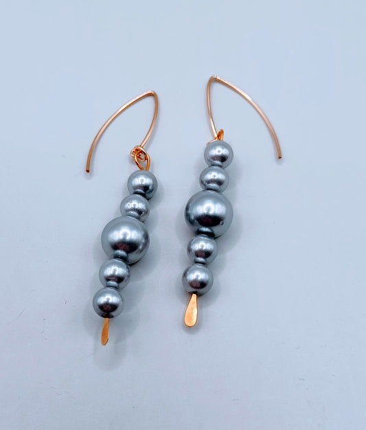 Grey Pearls Earrings