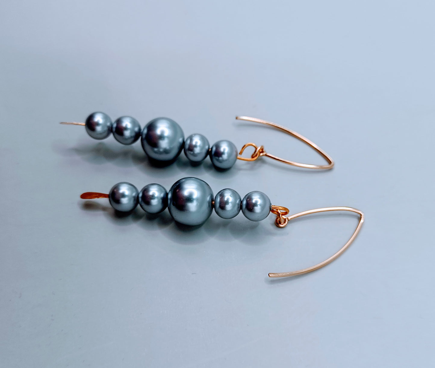 Grey Pearls Earrings