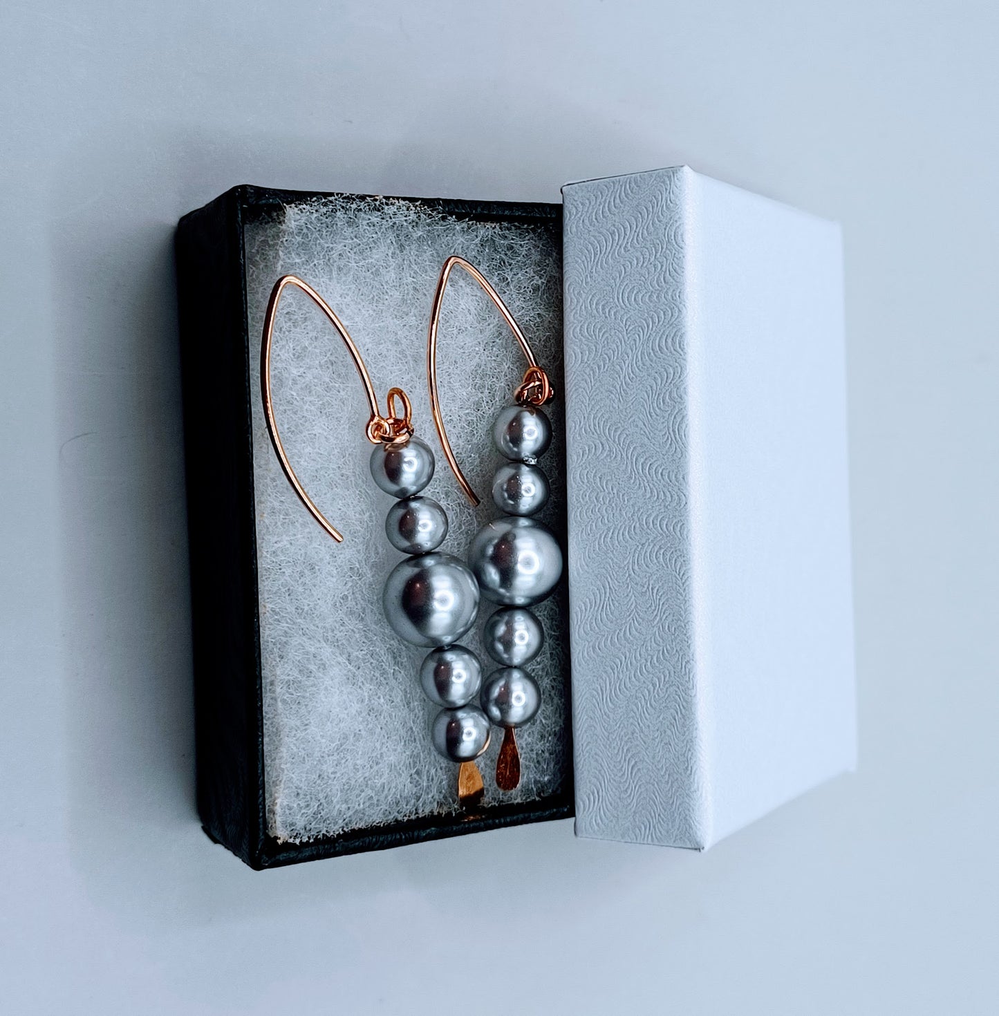 Grey Pearls Earrings