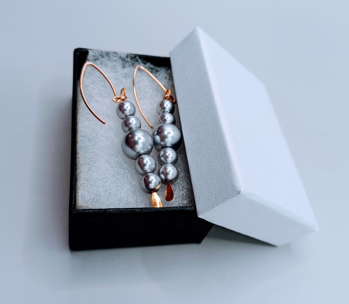 Grey Pearls Earrings