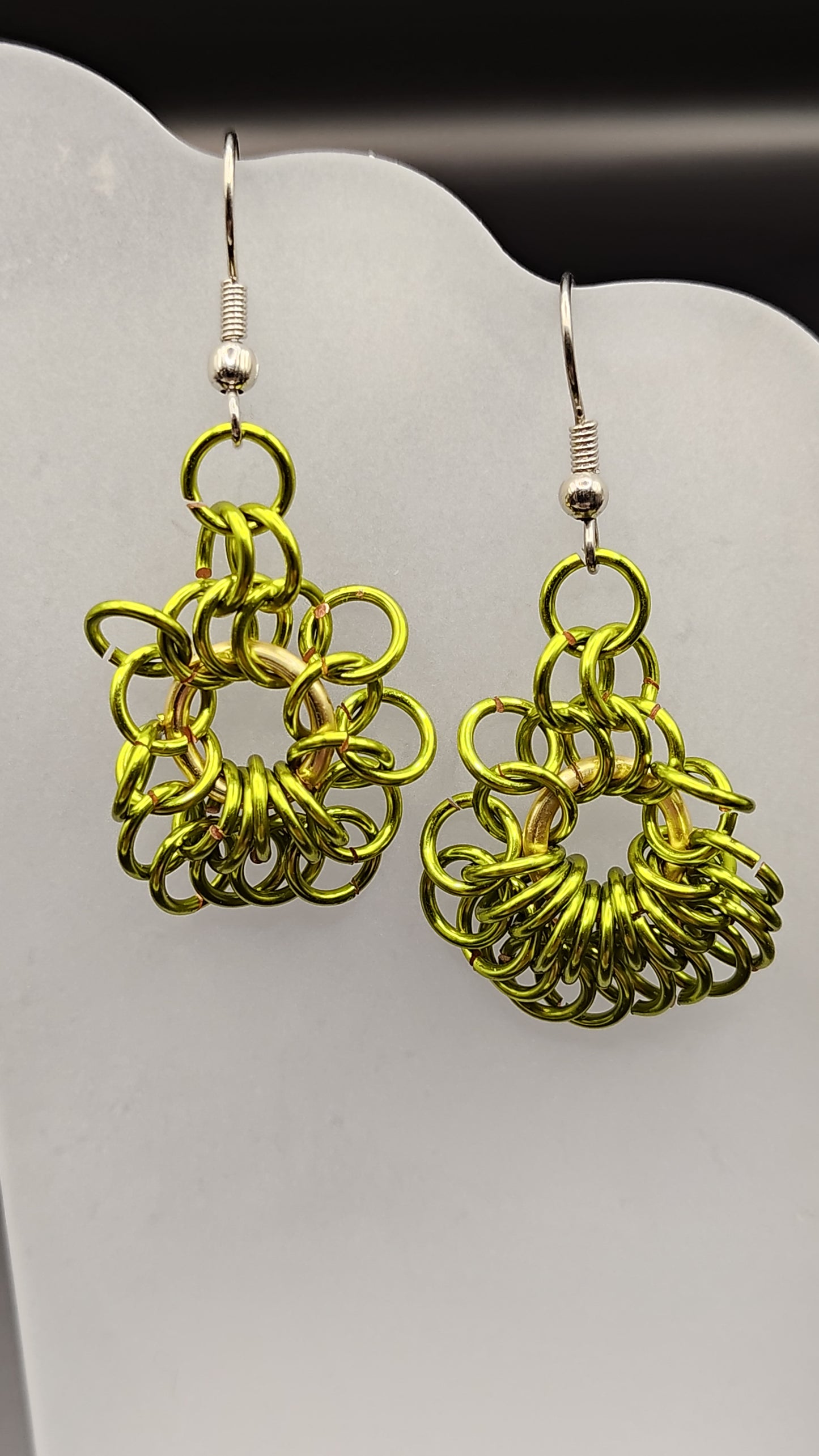 Circle Chainmail Weave Earrings
