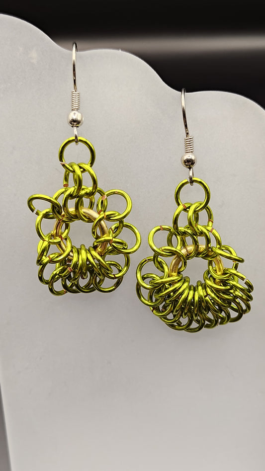 Circle Chainmail Weave Earrings
