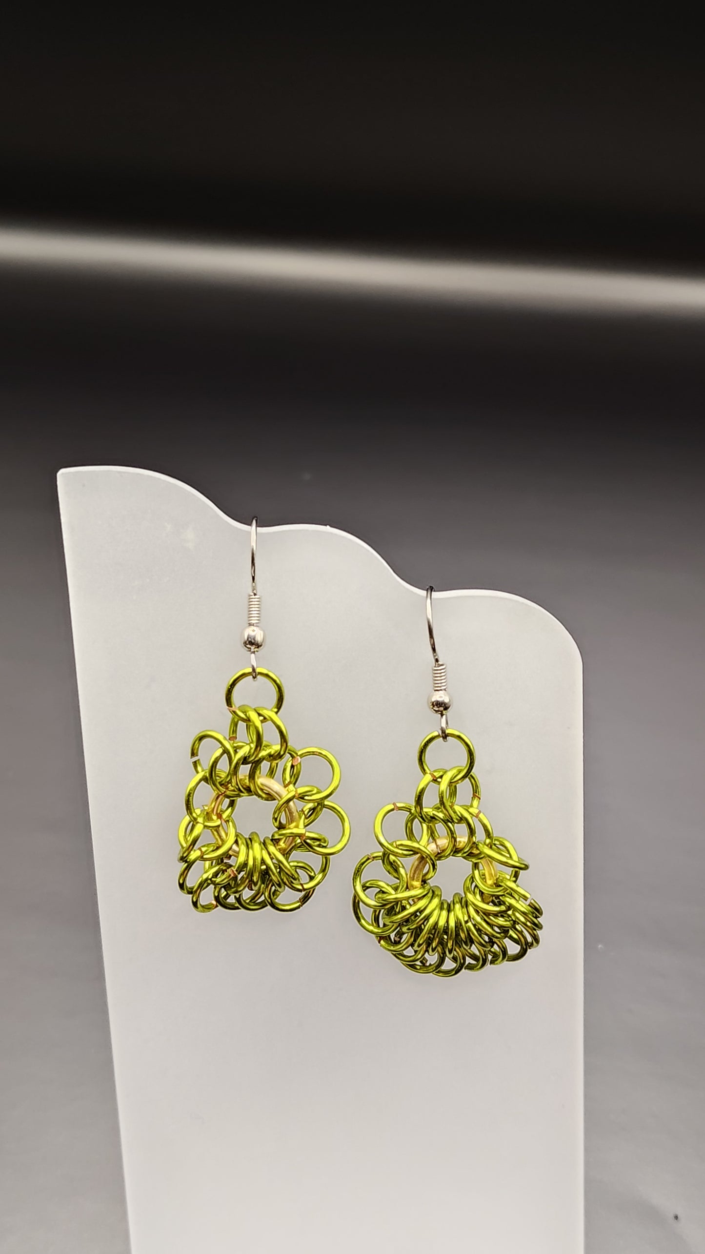 Circle Chainmail Weave Earrings