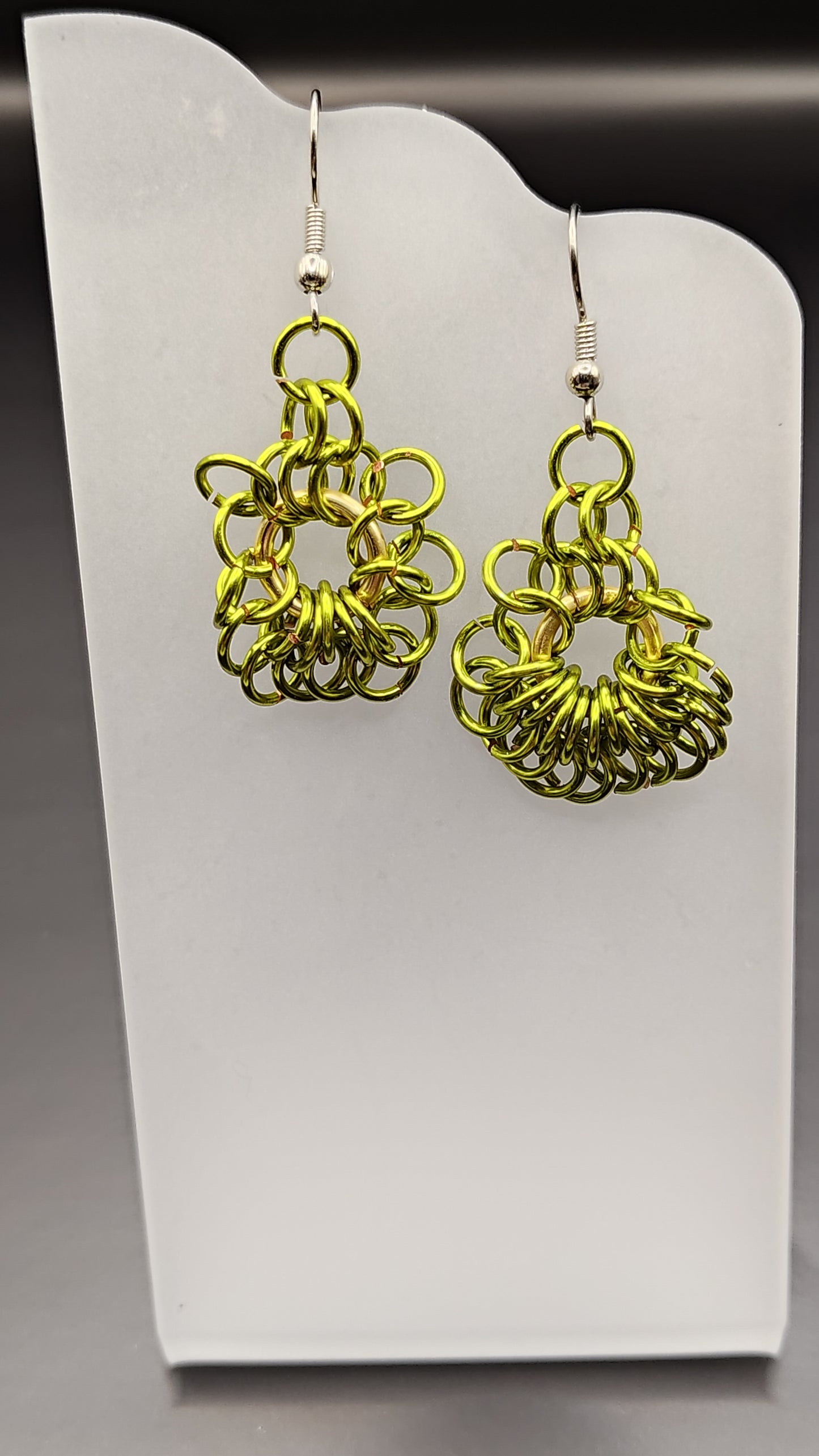 Circle Chainmail Weave Earrings