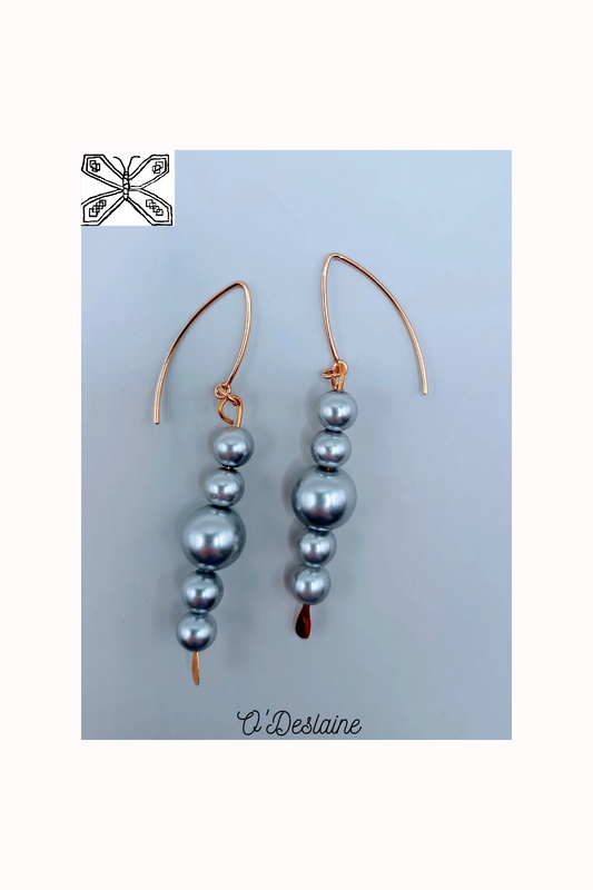 Grey Pearls Earrings