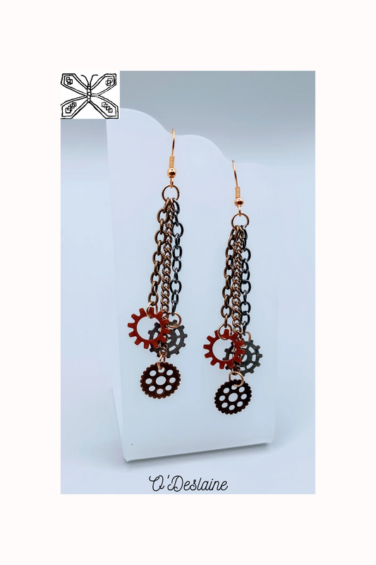 Gears of Chain Earrings