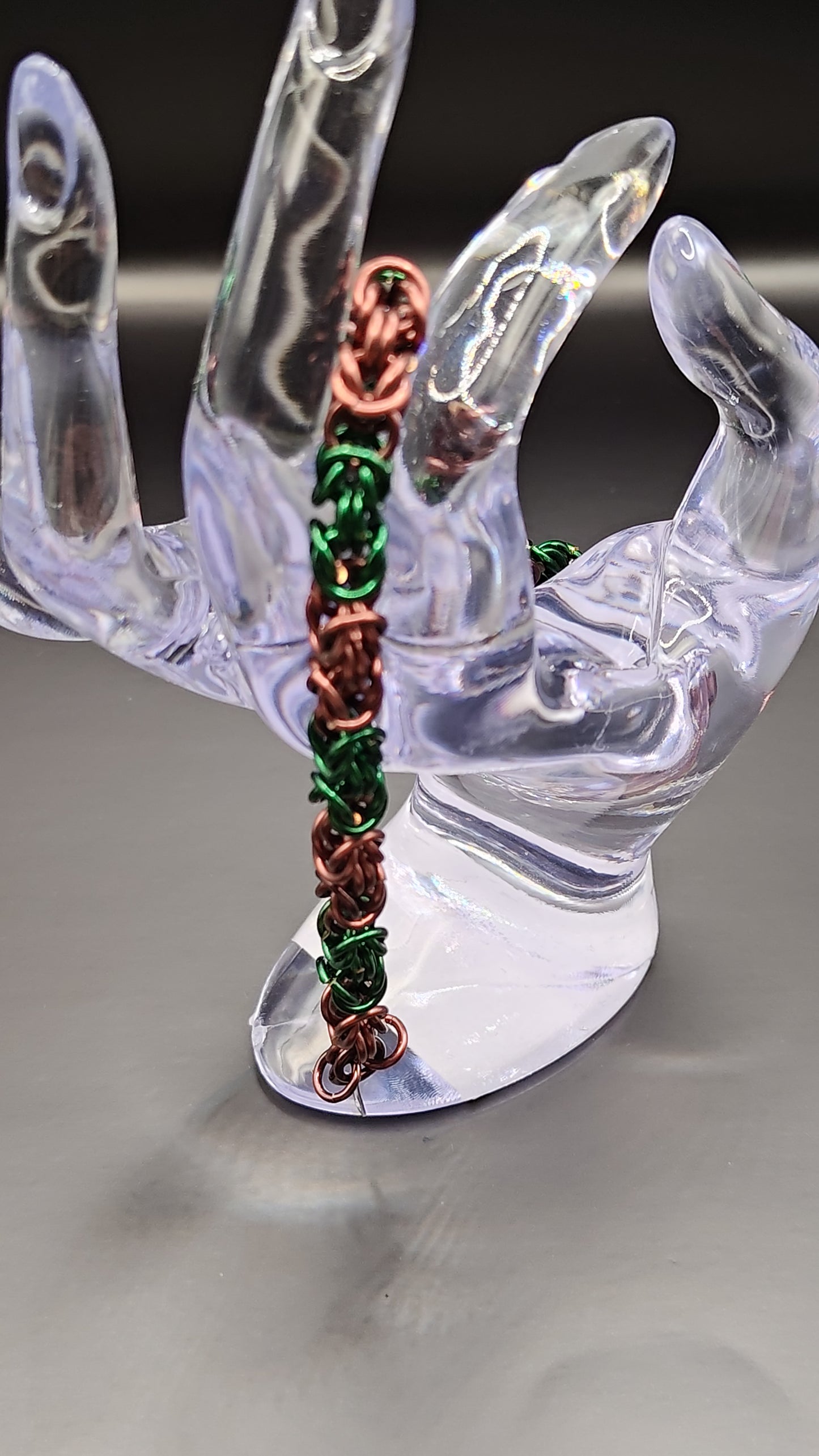 Green and Brown Byzantine Anklet