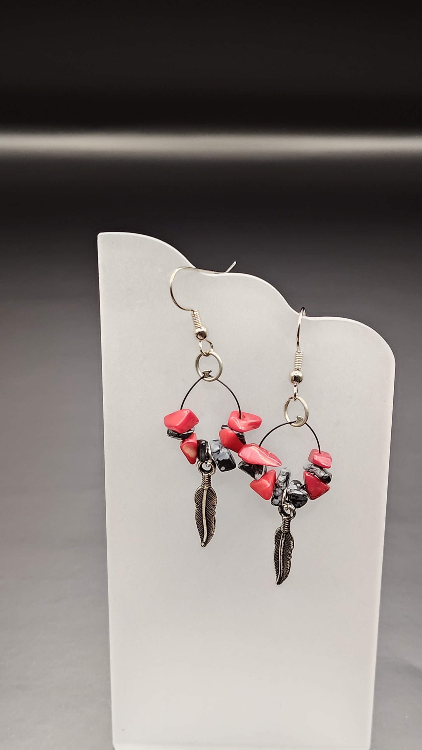 Feather Stone Earrings