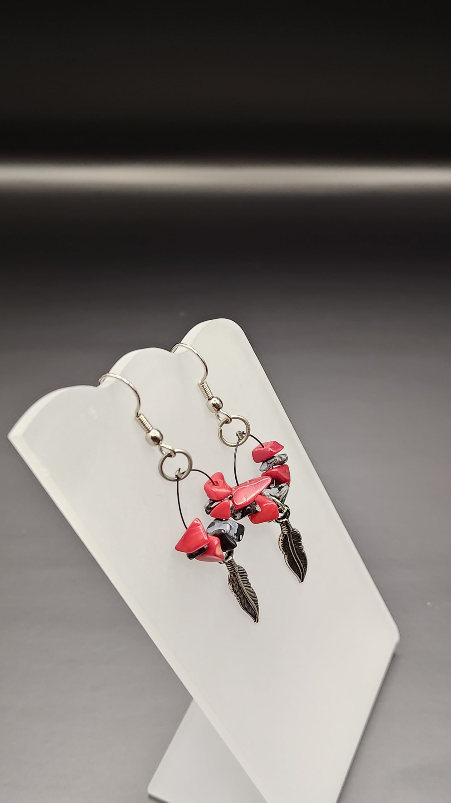 Feather Stone Earrings