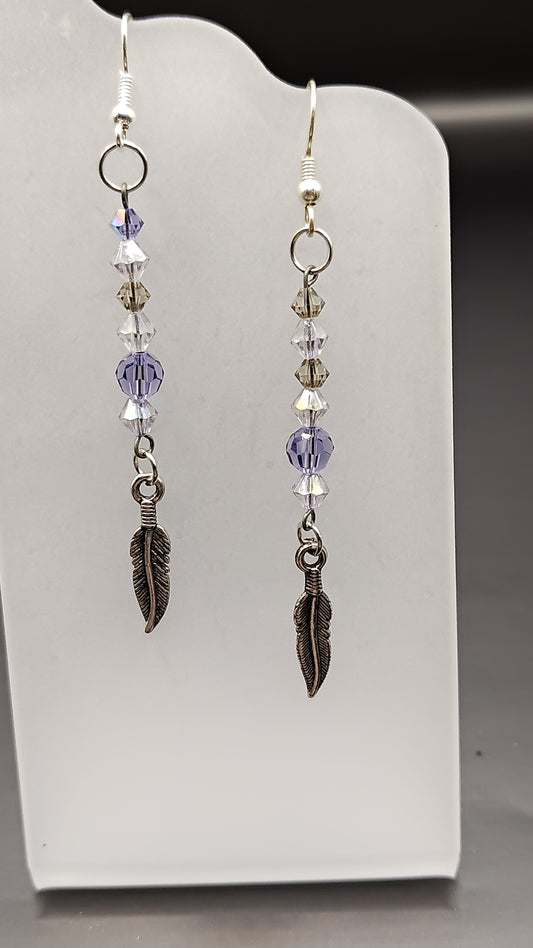 Dangling Bead Earrings with charms