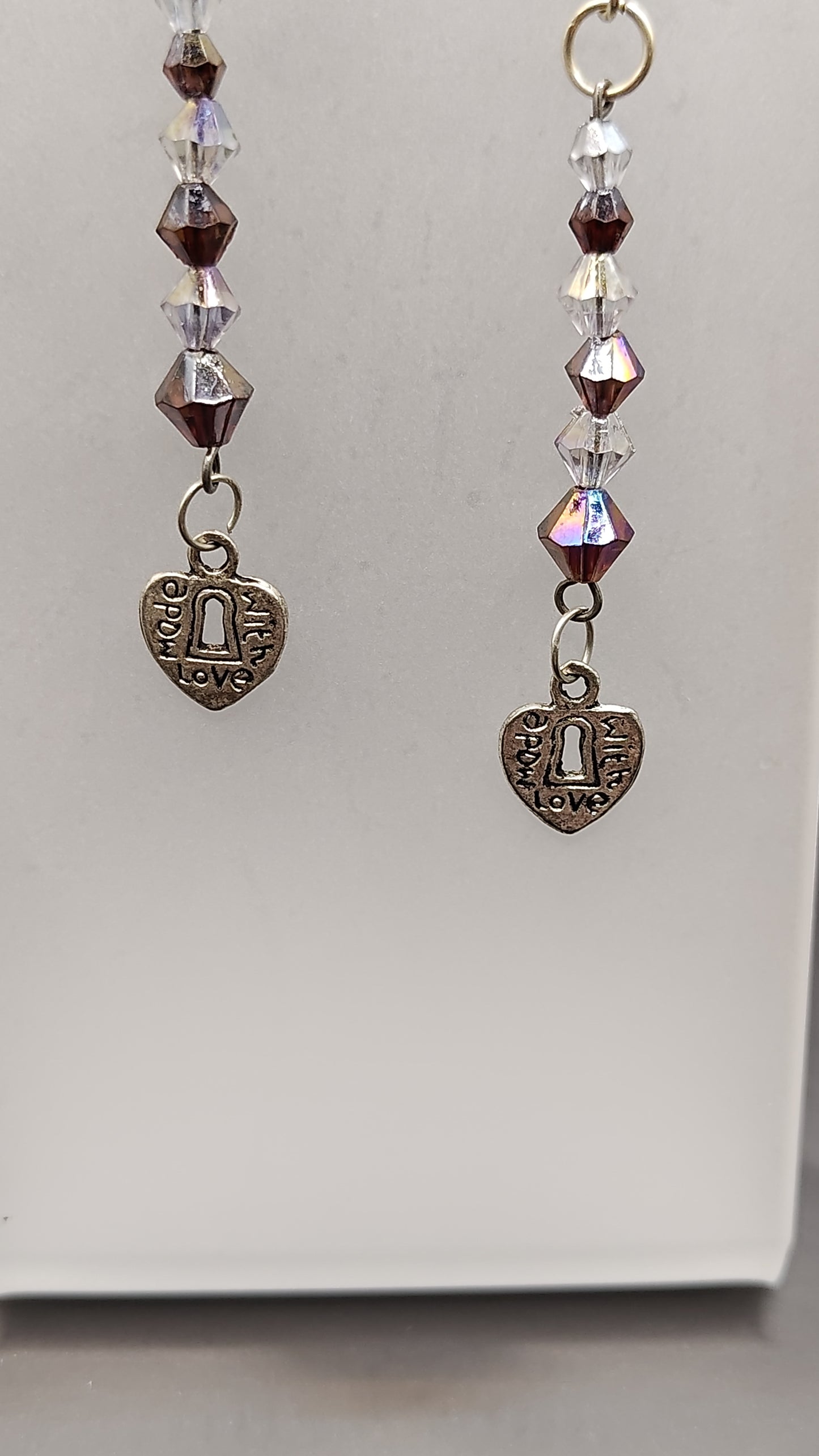 Dangling Bead Earrings with charms