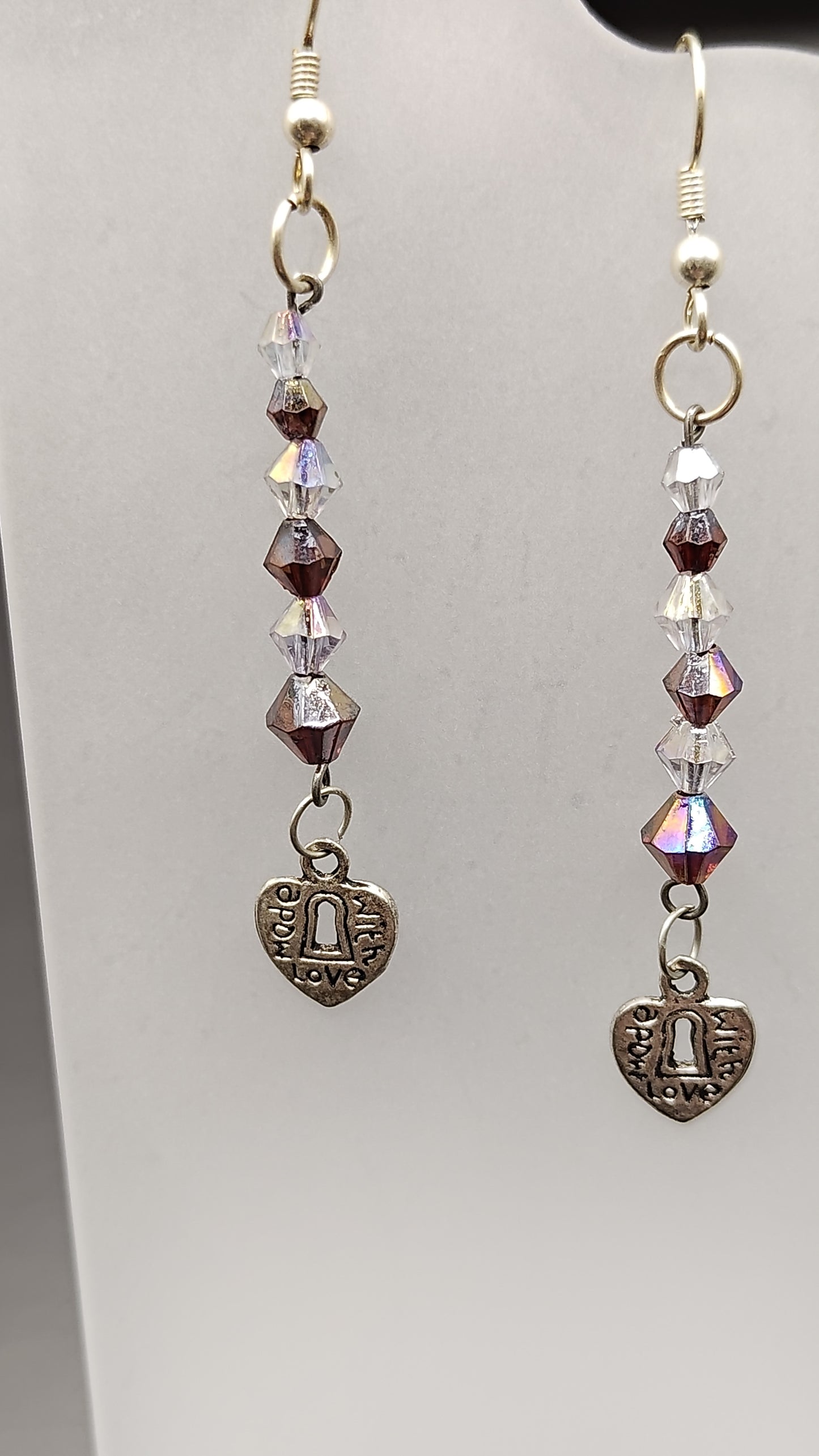 Dangling Bead Earrings with charms