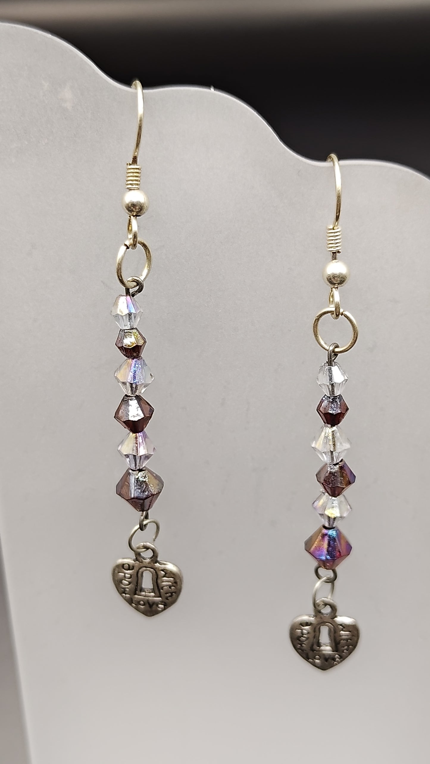 Dangling Bead Earrings with charms