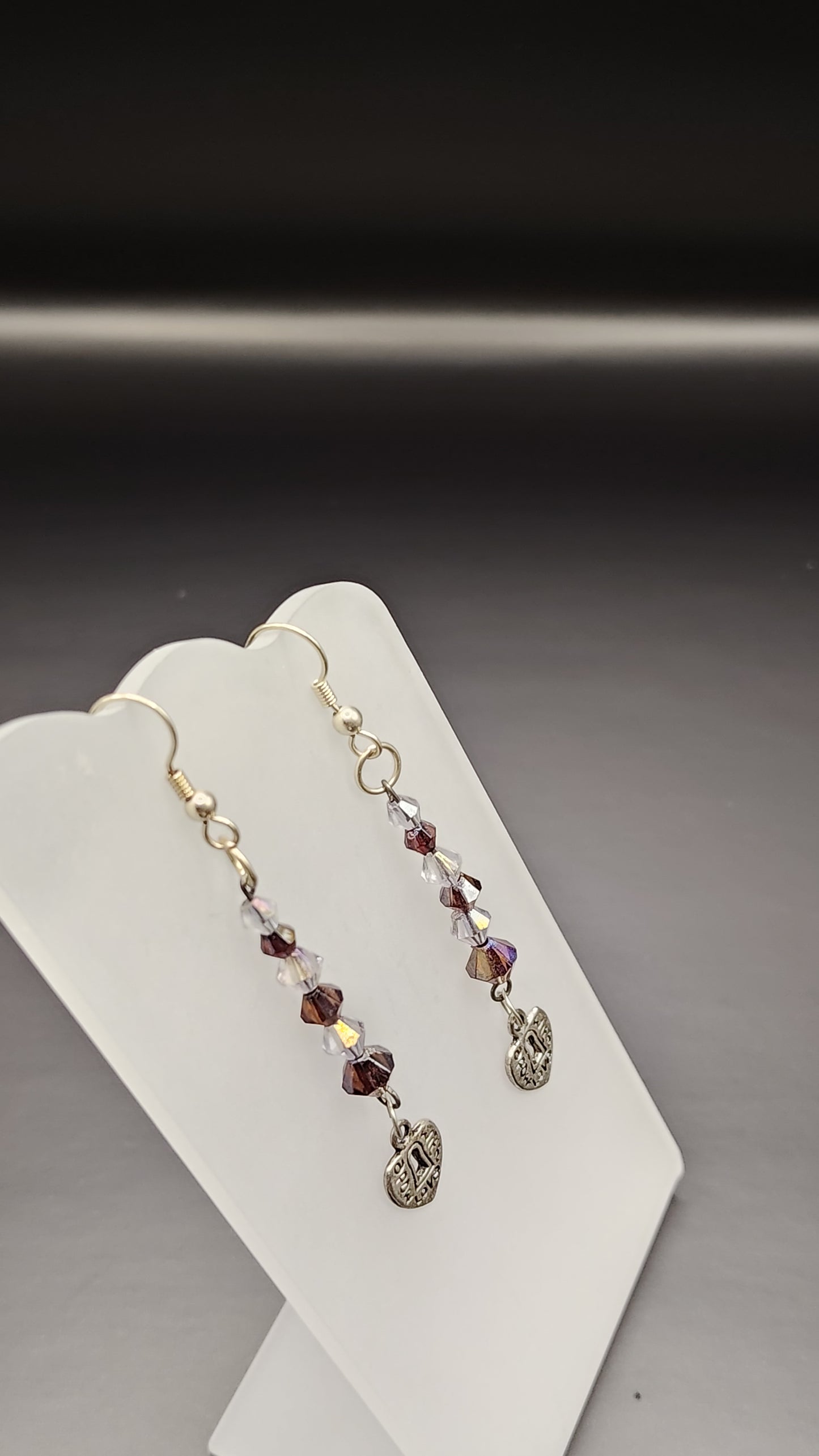 Dangling Bead Earrings with charms