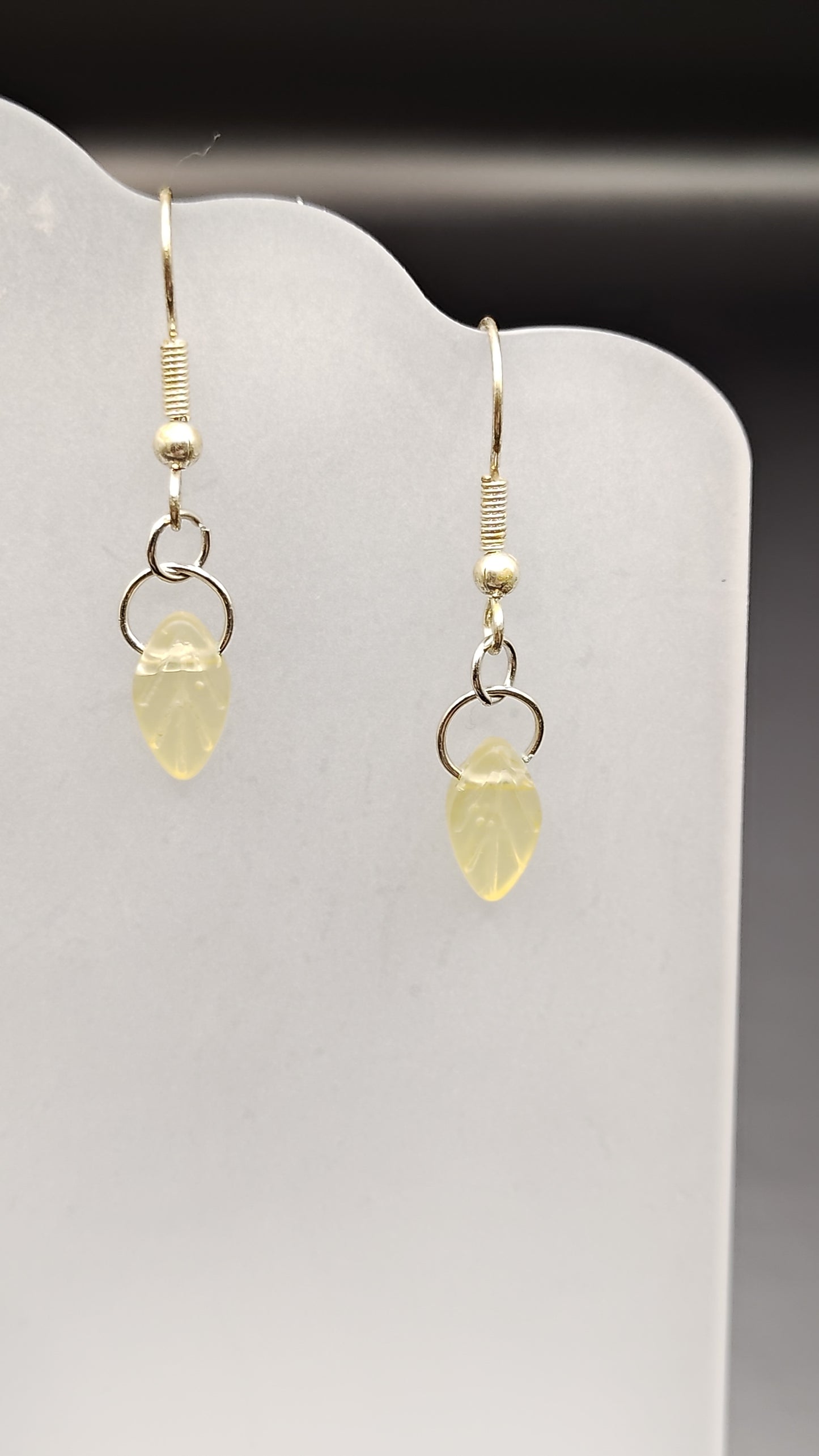 Glass Leaves Earrings