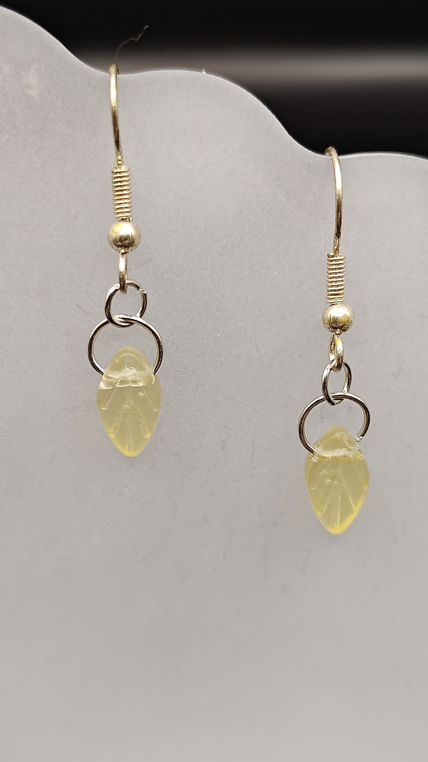 Glass Leaves Earrings