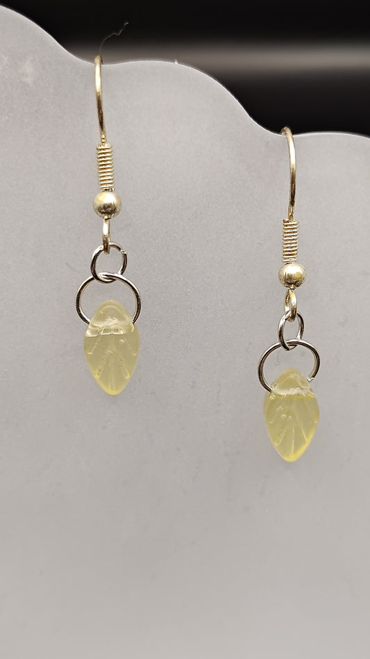 Glass Leaves Earrings