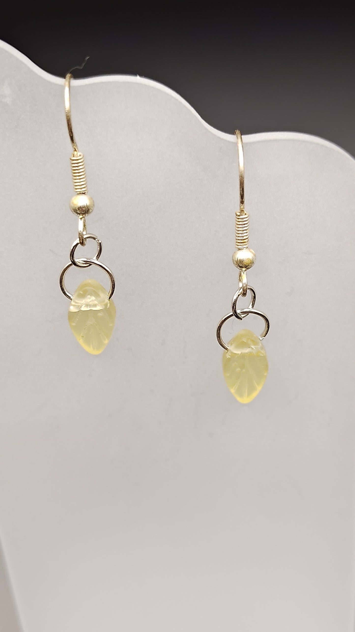 Glass Leaves Earrings