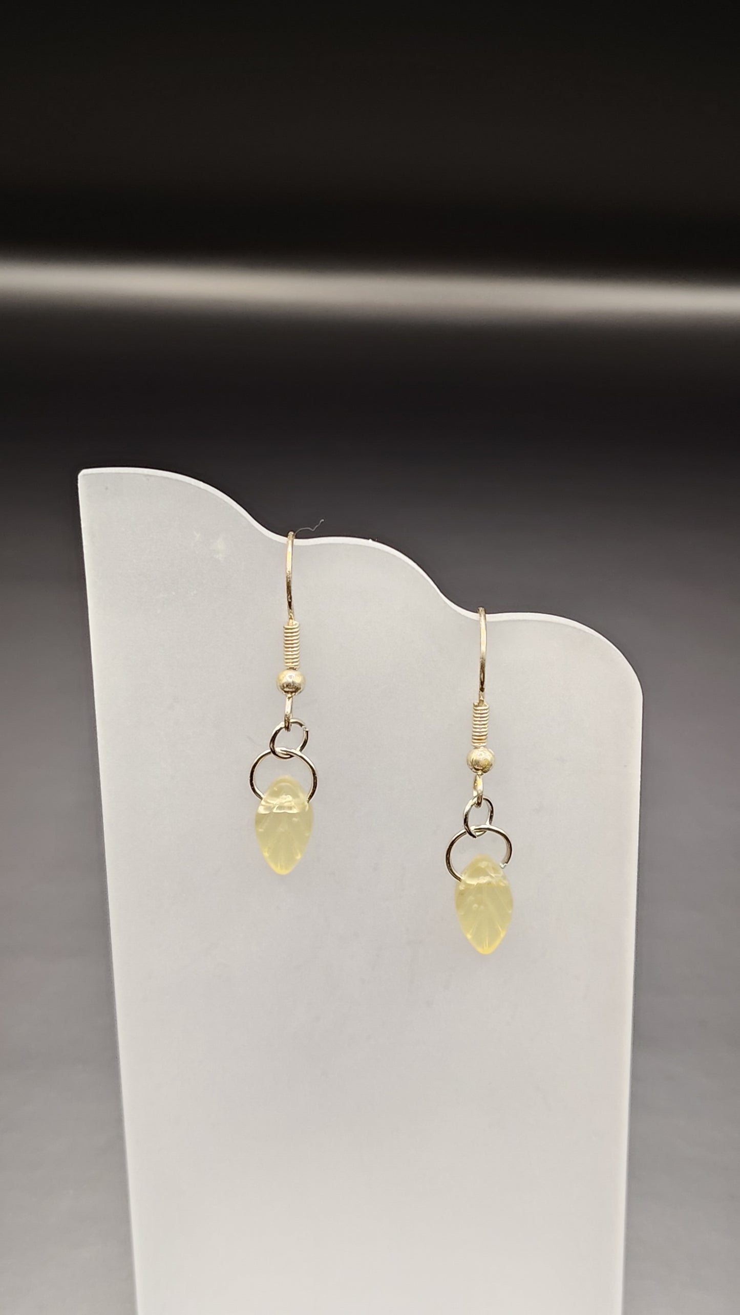 Glass Leaves Earrings