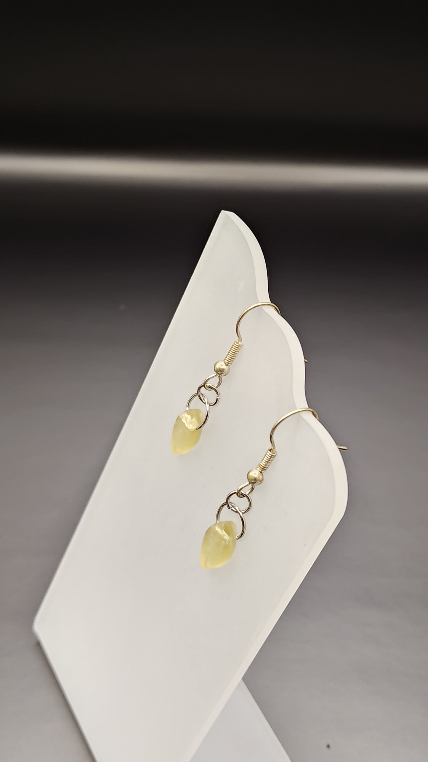 Glass Leaves Earrings